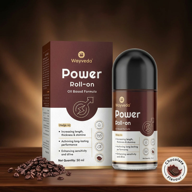 Wayveda Power Roll-On For Men - 50ml | Chocolate Flavour