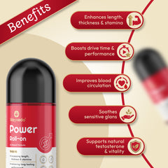 Wayveda Power Roll-On For Men - 50ml | Strawberry-Flavour