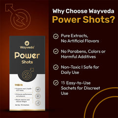 Wayveda Power Shots  - Stamina & Performance Booster For Men - 15N
