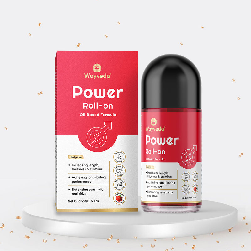 Wayveda Power Roll-On For Men - 50ml | Strawberry-Flavour