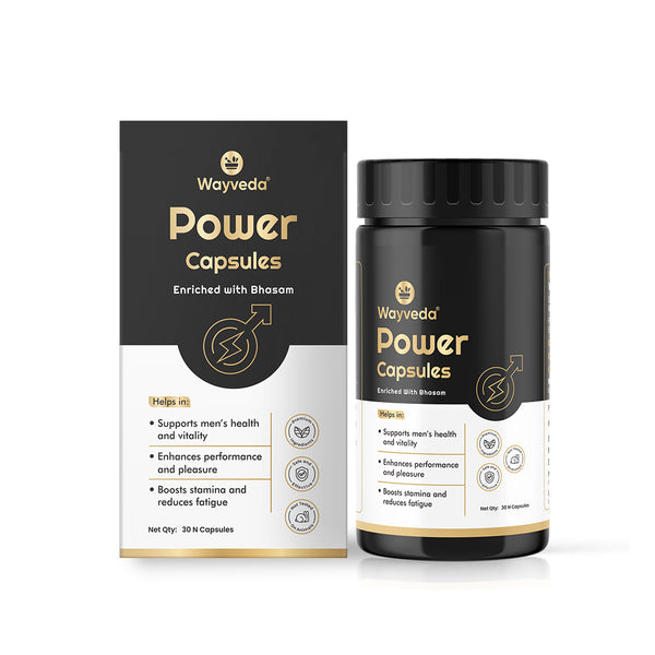Wayveda Power Capsules -  Enriched with Bhasam for Men