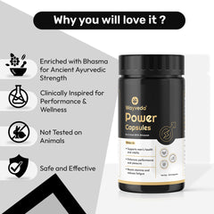 Wayveda Power Capsules -  Enriched with Bhasam for Men