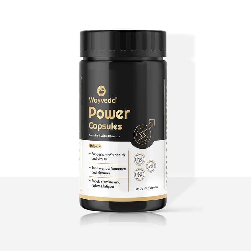 Wayveda Power Capsules -  Enriched with Bhasam for Men