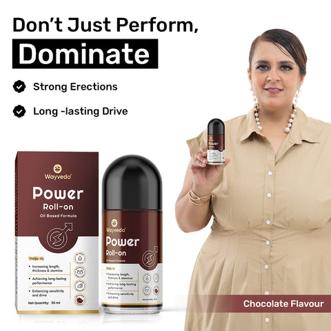 Wayveda Power Roll-On For Men - 50ml | Chocolate Flavour
