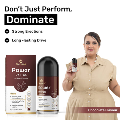 Wayveda Power Roll-On For Men - 50ml | Chocolate Flavour
