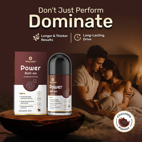 Wayveda Power Roll-On For Men - 50ml | Chocolate Flavour