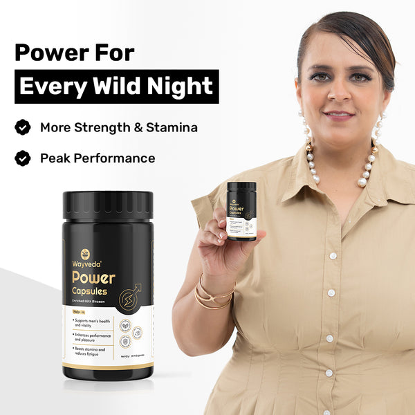 Wayveda Power Capsules -  Enriched with Bhasam for Men